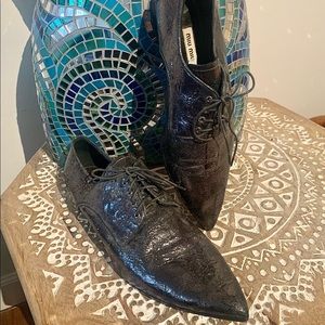 Miu Miu lace up loafers women’s size 42